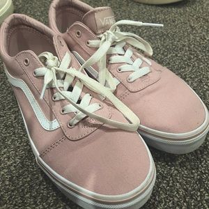 PINK old skool Vans. Big kids size:6 Women’s: 7.5